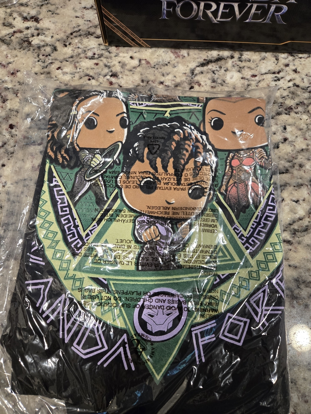 Funko Black, Green & Purple Adult Size Character Tote - Wakanda Forever Sz XL